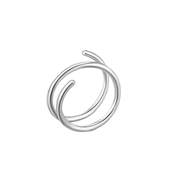 Double Nose Hoop Ring For Single Piercing Nose Hoop, Nose Ring Hoop For Women Carousel 1