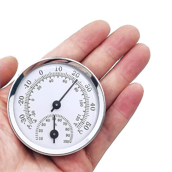 Mini Round Wall Hanging Analog Thermometer Hygrometer Temperature Humidity Meter Carousel 5