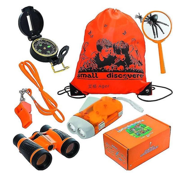 Outdoor Adventure Set Children's Binoculars Magnifying Glass Children's Adventur Carousel 1