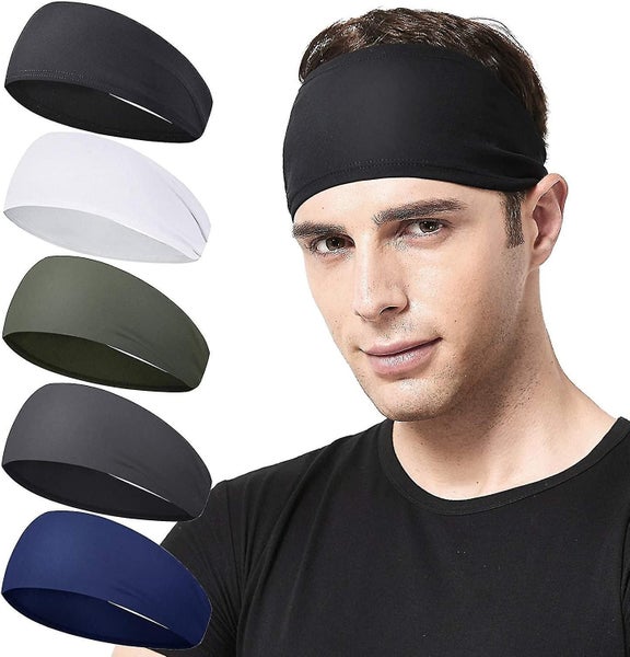 Men's Running Headband, 5 Pieces, Men's Sports Headband, Running, Fitness Exerci Carousel 1