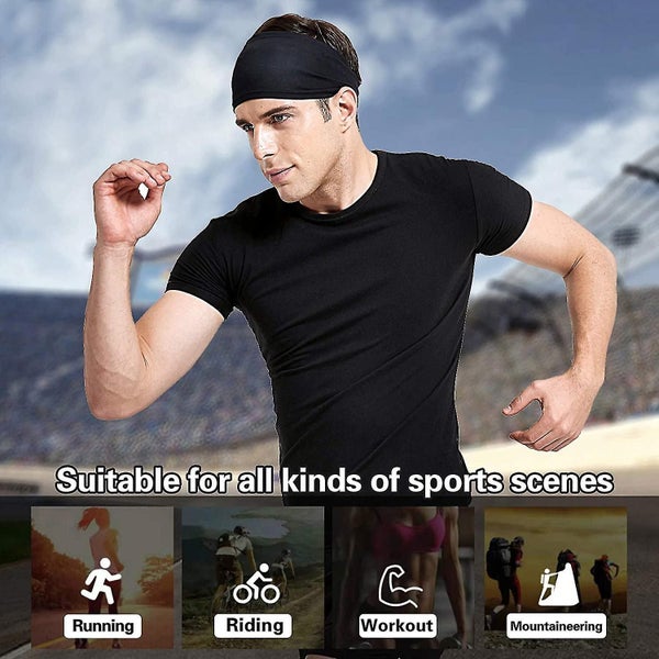 Men's Running Headband, 5 Pieces, Men's Sports Headband, Running, Fitness Exerci Carousel 2