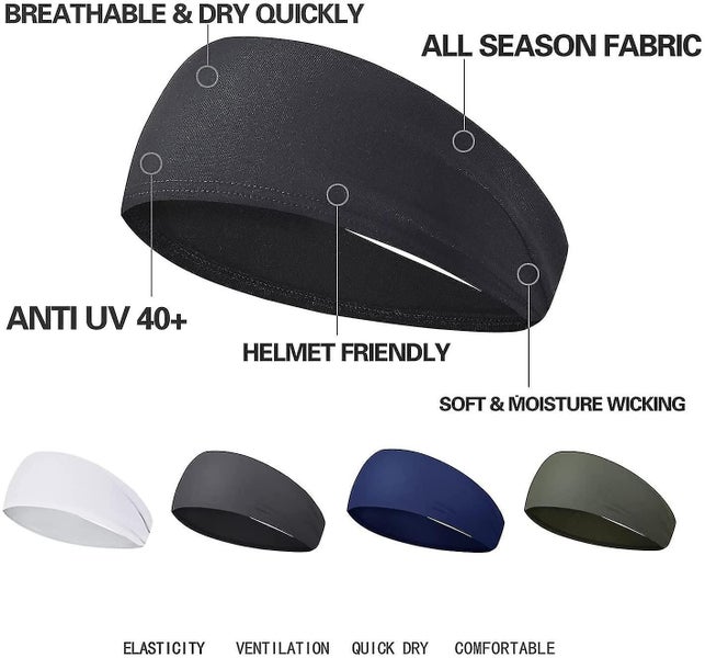 Men's Running Headband, 5 Pieces, Men's Sports Headband, Running, Fitness Exerci Carousel 5