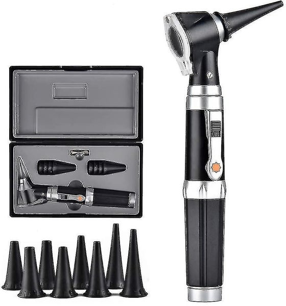 3x Otoscope With Led, Portable Handheld Ear Check Magnifier With 8 Caps Carousel 1