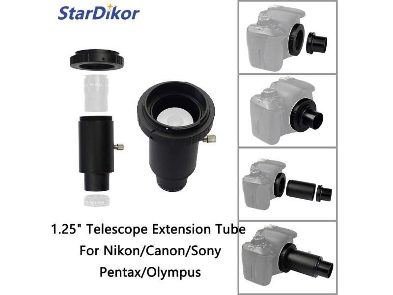 StarDikor Telescope Camera Adapter T-Ring 1.25" Telescope Mount Adapter Carousel 1