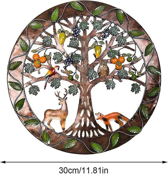 Tree Of Life - Metal Wall Decor Wood Panel Wall Decorative Wall Art Living Room Carousel 2