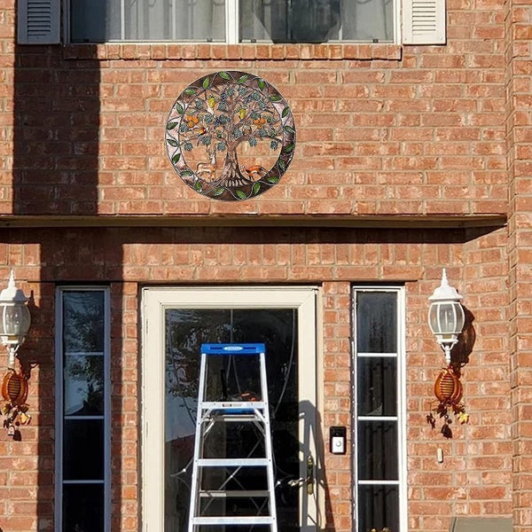 Tree Of Life - Metal Wall Decor Wood Panel Wall Decorative Wall Art Living Room Carousel 5