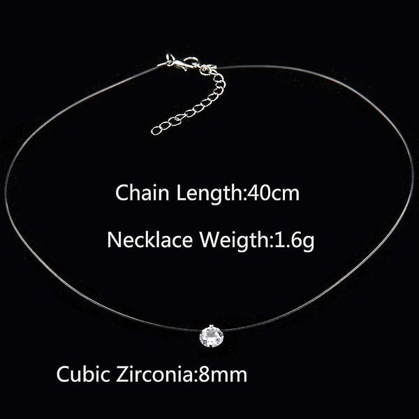 Transparent Silver Invisible Rhinestone Necklace Carousel 5