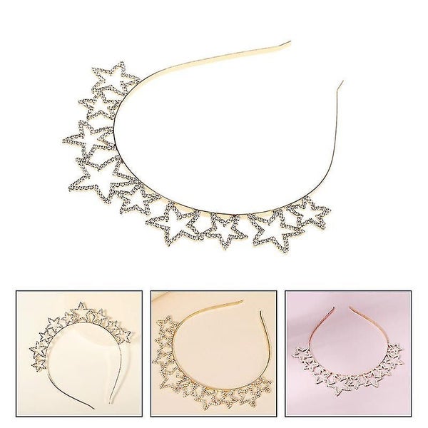 1pc Wedding Bride Headdress Creative Women Hair Wear Rhinestone Headband Carousel 3