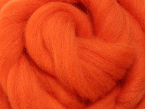 Ashford Merino Sliver - 100gm Bag 024 Orange Carousel 1