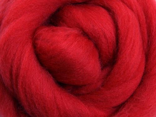 Ashford Merino Sliver - 100gm Bag 028 Scarlet Carousel 1