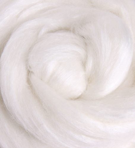 Ashford White Silk/Merino blend - 19 micron - 100gm Bag Carousel 1