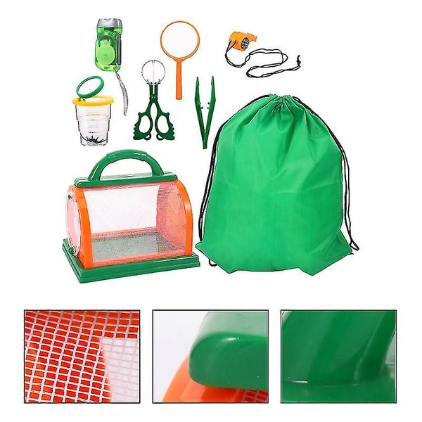 1 Set Kids Outdoor Adventure Toys Bug Catcher Kit With Hand Pressing Flashlight Carousel 3