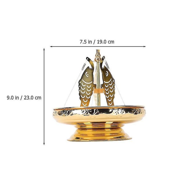 1pc Decorative Incense Coil Tray Mosquito-repellent Incense Box With Lid Golden Carousel 2