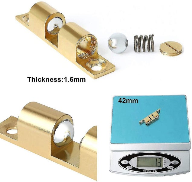 10 Pcs Brass Door Double Ball Tension Catches Roller Latches Silent Locks Stoppe Carousel 2