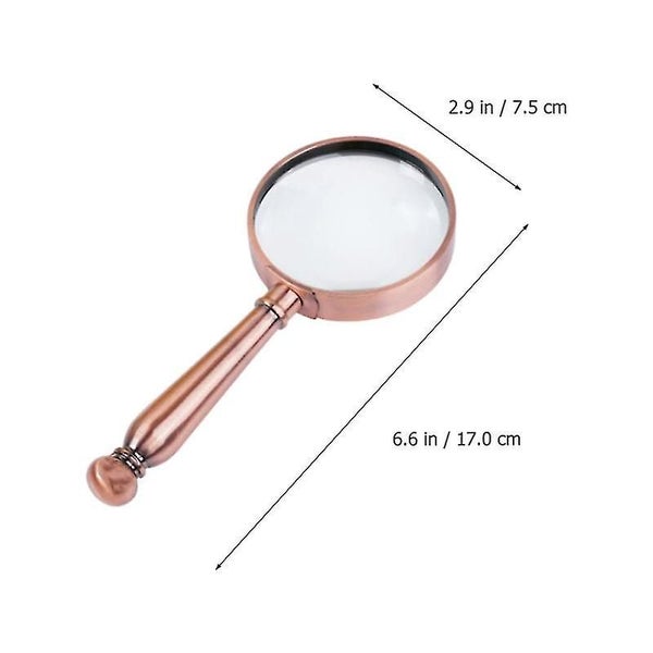 1pc Magnifying Glass Handheld Magnifier Retro Reading Magnifying Glass Carousel 3