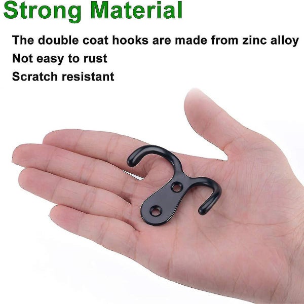 16 Pieces Coat Hooks Coat Hooks Vintage - 8 Double Hooks And 8 Single Hooks For Carousel 3