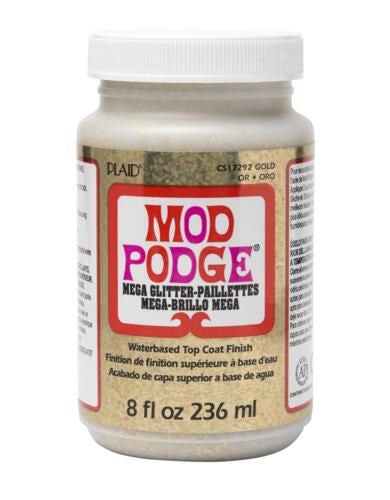 Mod Podge Mega Glitter 236ml/8oz Gold Carousel 1