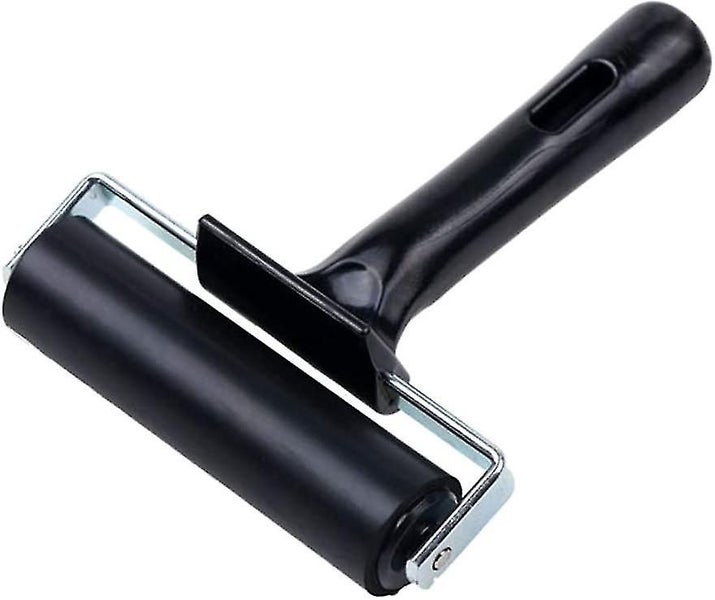 10cm Brayer Roller,1 Pc Handle Rubber Brayer Roller Ink Roller Applicator For Oi Carousel 1
