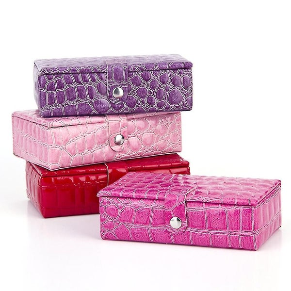 1pc Leather Jewelry Storage Display Case Box Organizer For Rings Necklace Earrin Carousel 3