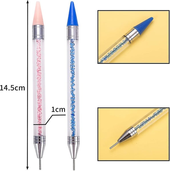 2 Pcs Rhinestone Diamond Painting Pen Tools For 5d Diy Painting Gem Wax Picker T Carousel 2