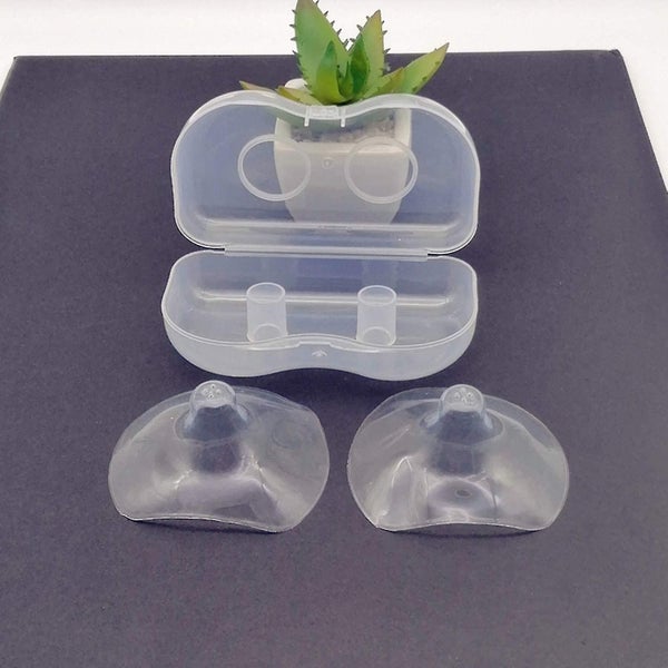 1 Pair Silicone Semicircle-shaped Breastfeeding Nipple Shields Nursing Protector Carousel 5