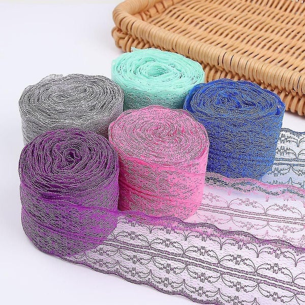 10m Party Fabric Trim Handicrafts Net Lace Trimmings Lace Ribbon Wedding Carousel 2