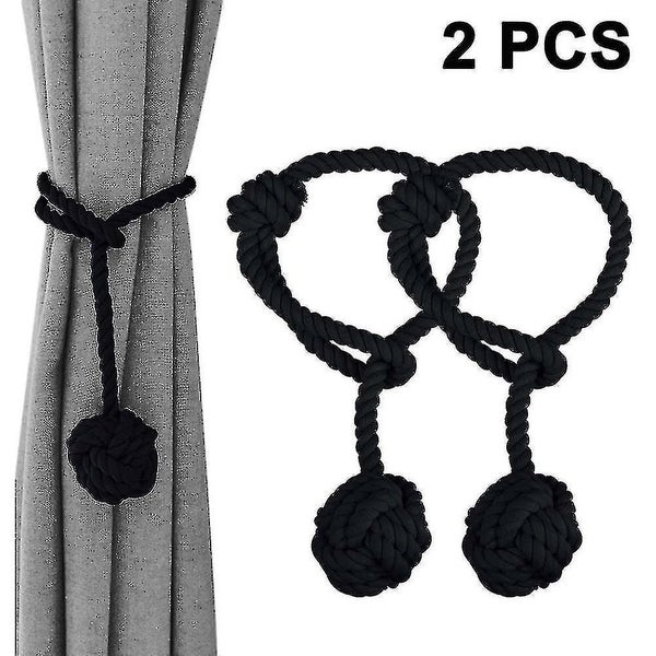 1 Pair Home Curtain Tiebacks Hand Knitting Cord Rope Holdbacks Carousel 1