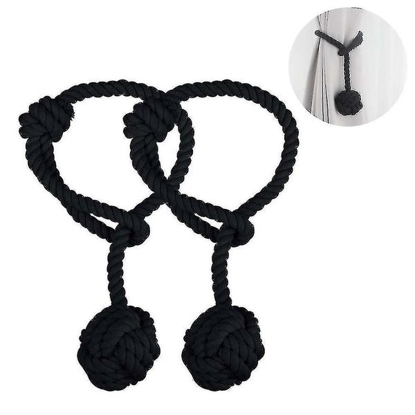 1 Pair Home Curtain Tiebacks Hand Knitting Cord Rope Holdbacks Carousel 2