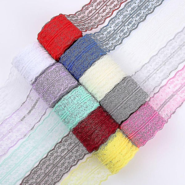 10m Party Fabric Trim Handicrafts Net Lace Trimmings Lace Ribbon Wedding Carousel 5