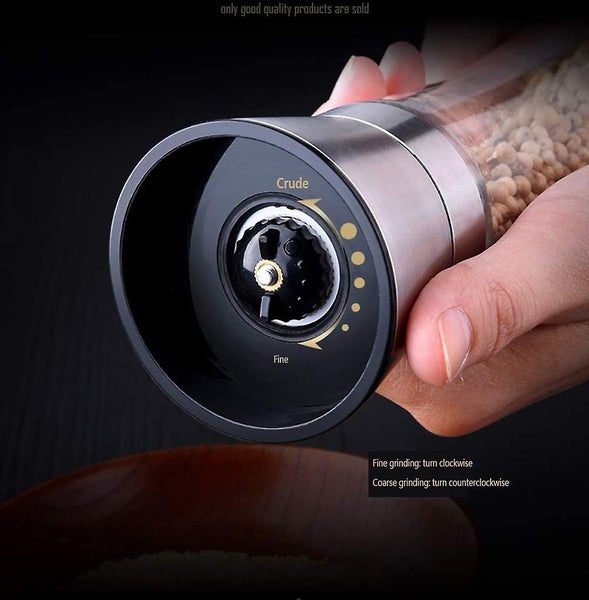 2 Piece Salt And Pepper Grinder Set With Adjustable Non-corrosive Ceramic Grinde Carousel 5