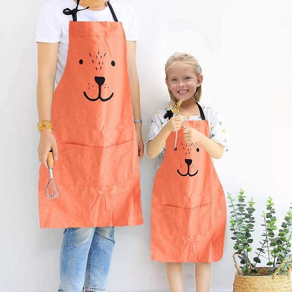 2 Pack Parent Child Apron - Cute Apron With Pocket For Her Father Mother Daughte Carousel 2