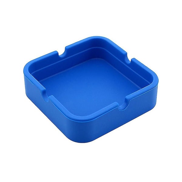 1 Pc Silicone Square Ashtray Rubber Soft Heat Resistant Cigar Ashtray -10x10x3cm Carousel 1