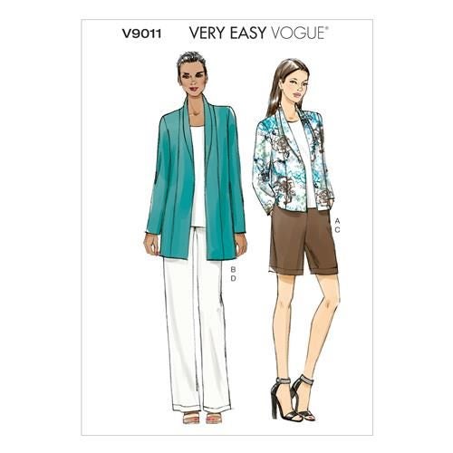 Vogue Pattern 9011 Misses' Jacket Shorts and Pants V9011 LRG-XLG-XXL Carousel 1