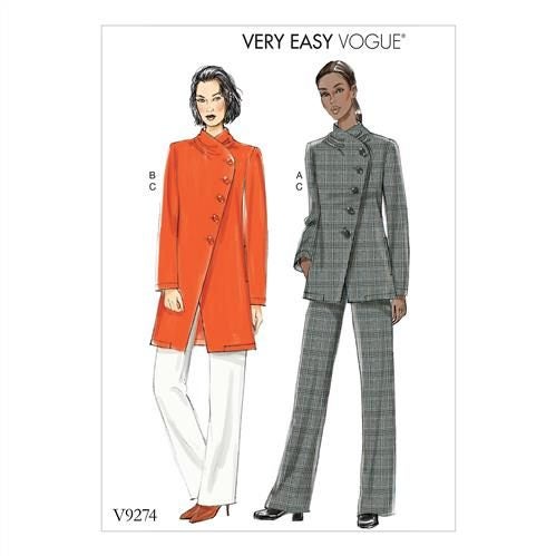 Vogue Pattern Misses' Asymmetrical Lined Jacket Carousel 1