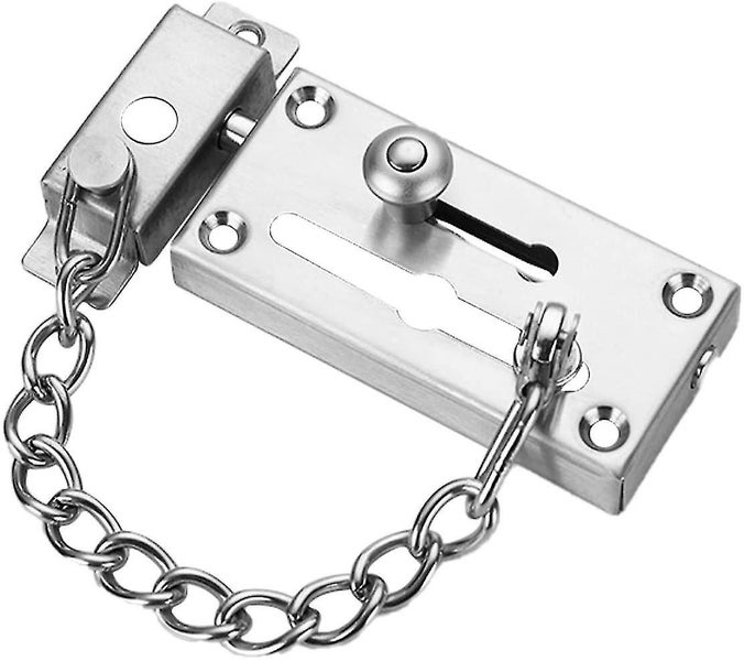 1 Piece Of Stainless Steel Door Chain Safety Lock, Anti-theft Solid Sliding Lock Carousel 1
