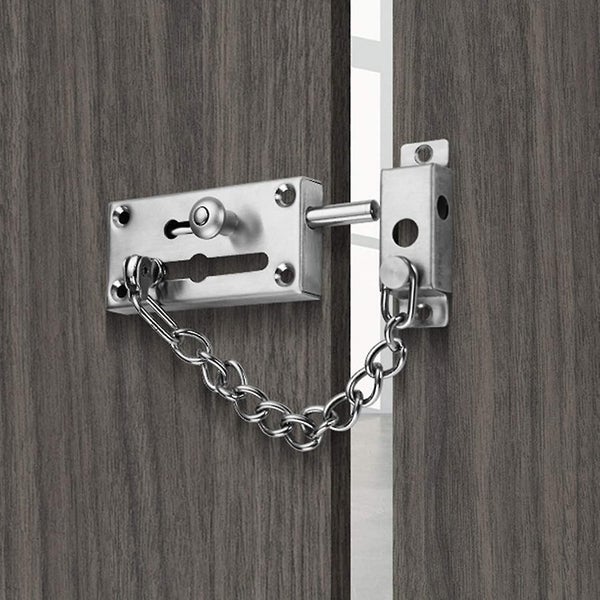 1 Piece Of Stainless Steel Door Chain Safety Lock, Anti-theft Solid Sliding Lock Carousel 4
