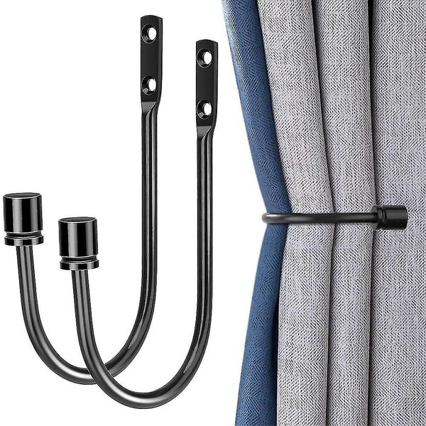 2 Pcs Metal Curtain Holdbacks,wall Mounted Drapery Tiebacks Carousel 1