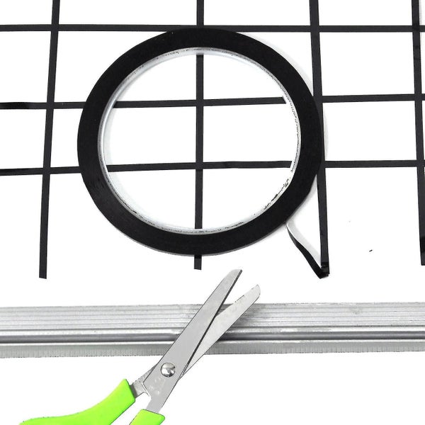 13m Self Adhesive Whiteboard Grid Gridding Marking Tape Black - By Trixes Carousel 4