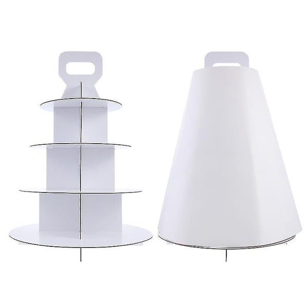 1 Set Portable Dessert Cake Box Four Layer Cake Packaging Box Organizer Carousel 2