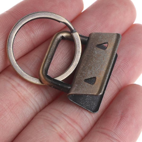 10 Pcs Key Fob Hardware With Split Ring For Faux Leather Wristlet Keychain Carousel 2