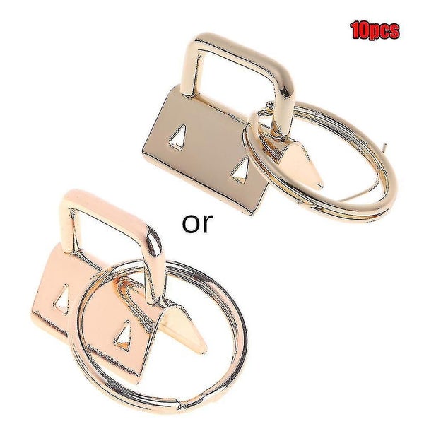 10 Pcs Key Fob Hardware With Split Ring For Faux Leather Wristlet Keychain Carousel 3