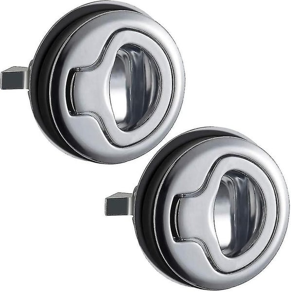 2 Pcs Zinc Alloy Flush Hatch Latch,door Latch Lock Pull Hatch Slam, Silver Carousel 1