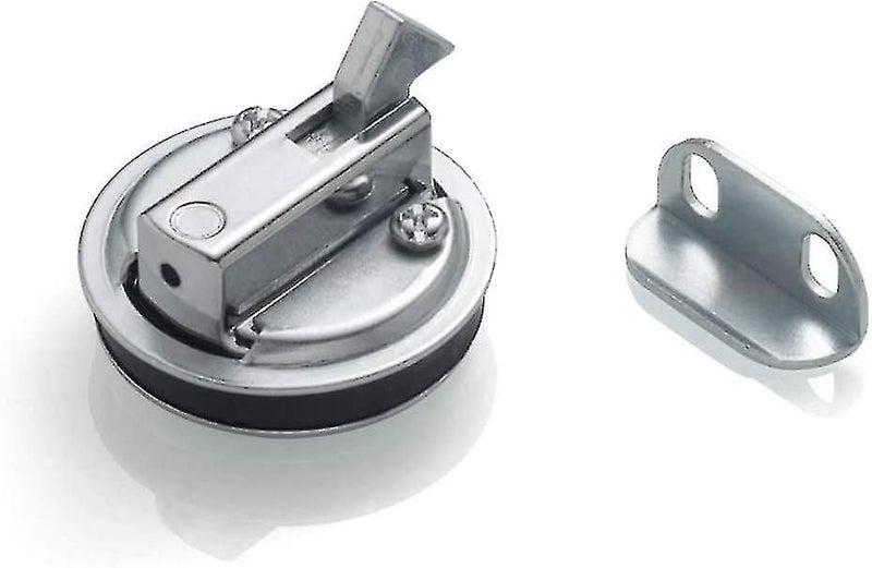2 Pcs Zinc Alloy Flush Hatch Latch,door Latch Lock Pull Hatch Slam, Silver Carousel 2