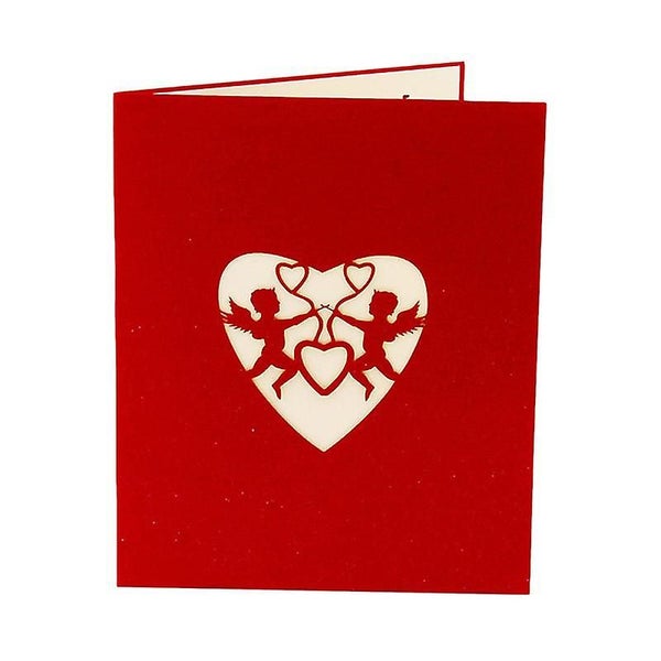 1pc 3d Loving Blessing Cards Greeting Cards Memos Heart-shaped Design Postcards Carousel 1