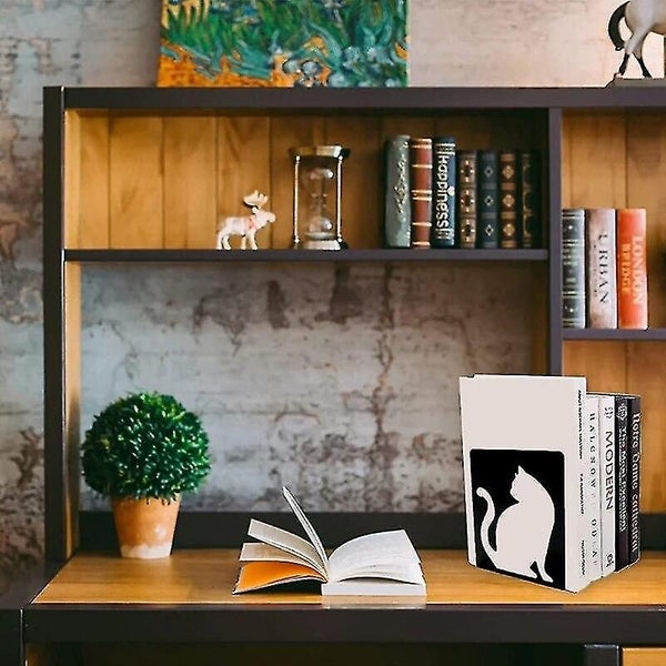 2 Pcs Decorative Metal Book Stands For Home Office File Organizer For Student|bo Carousel 2