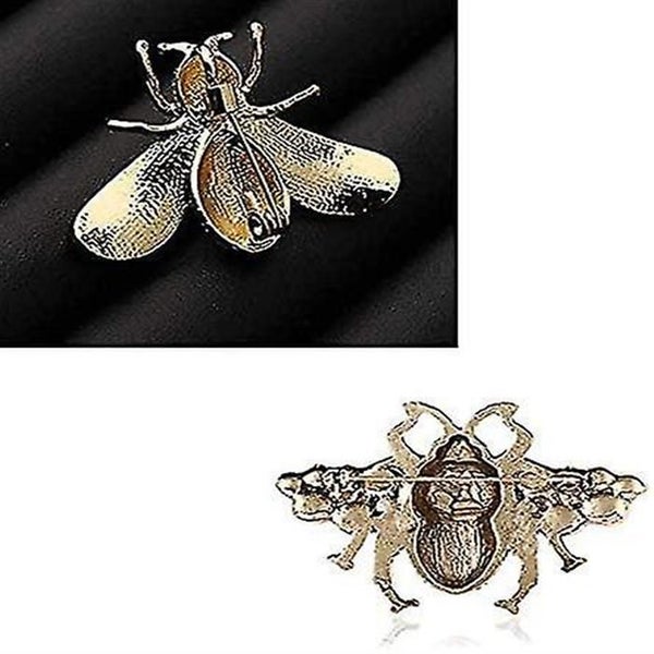 2 Pack Rhinestone Pearl Bee Brooch Pins Honey Bee Pendant/brooch Fashion Crystal Carousel 1