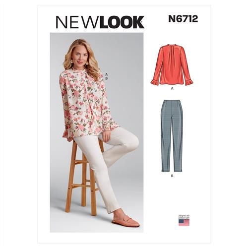 New Look Pattern 6712 Misses' Top And Pants A (6-8-10-12-14-16-18) Carousel 1