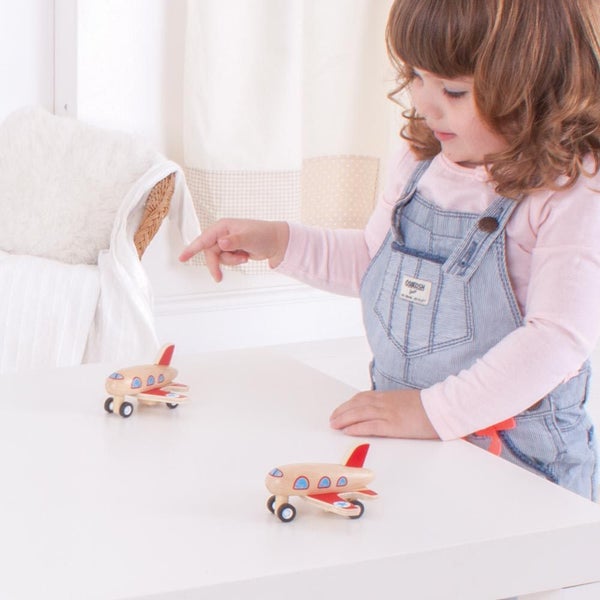 Bigjigs Toys Pull Back Planes (Pack of 2) Carousel 2