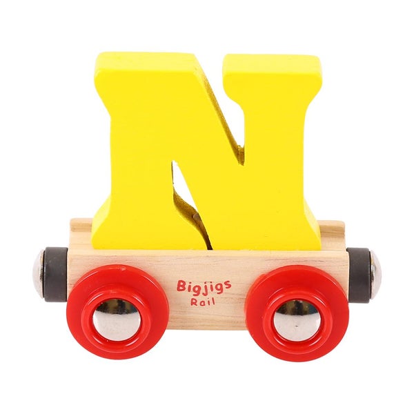 Bigjigs Rail Rail Name Letter N (Yellow) Carousel 1