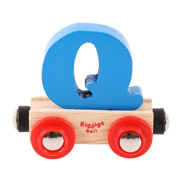 Bigjigs Rail Rail Name Letter Q (Blue) Carousel 1